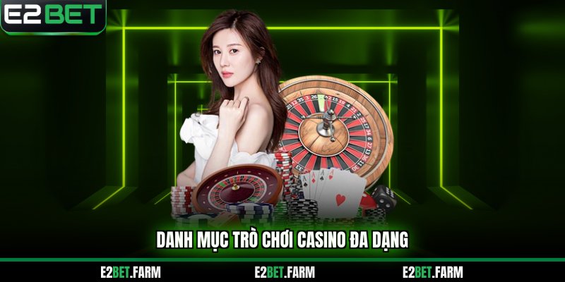 Danh mục trò chơi casino cực kỳ đa dạng